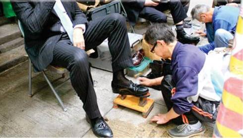 擦鞋業在香港逐漸息微。蔡江琳攝
